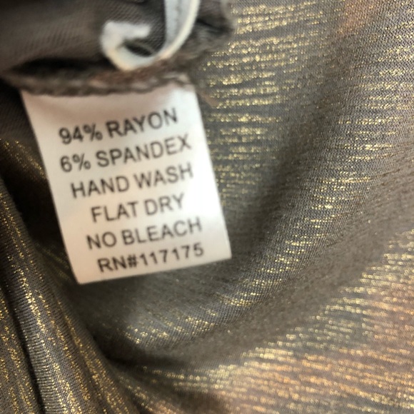 Fenn Wright Manson Nude Metallic Gold Top Small - Picture 6 of 7